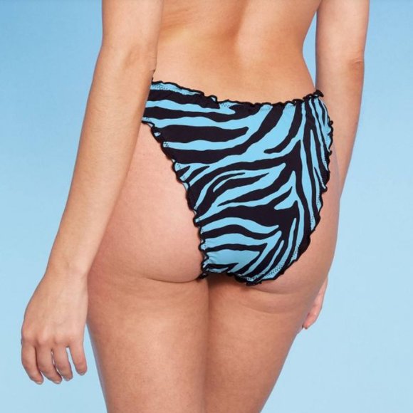 Shade & Shore Women's Ruffle Cheeky Bikini Bottom - Picture 2 of 2